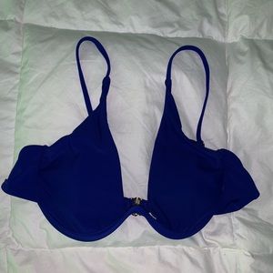 Blue low cut Bikini top